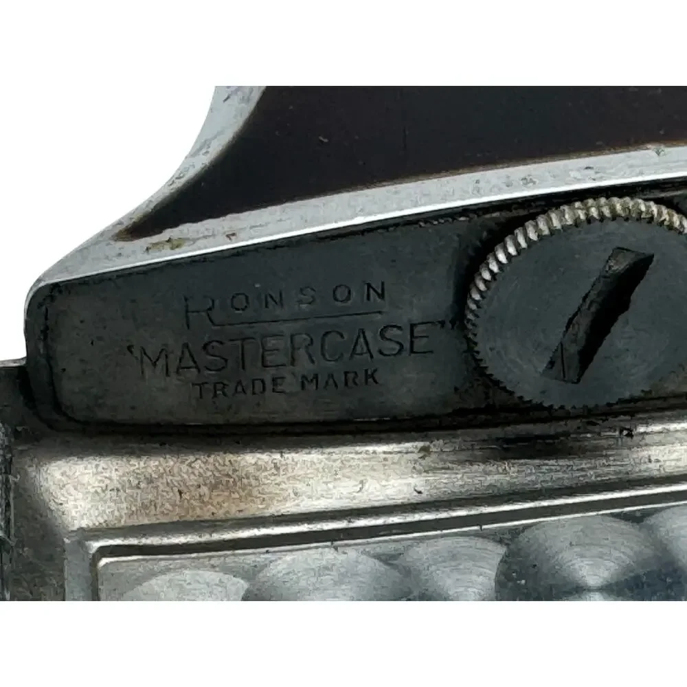 Vintage Ronson Art Deco Mastercase Cigarette Case Lighter Mono GILL